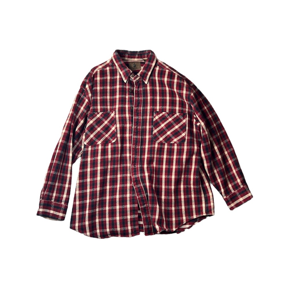 vintage red/navy blue flannel shirt